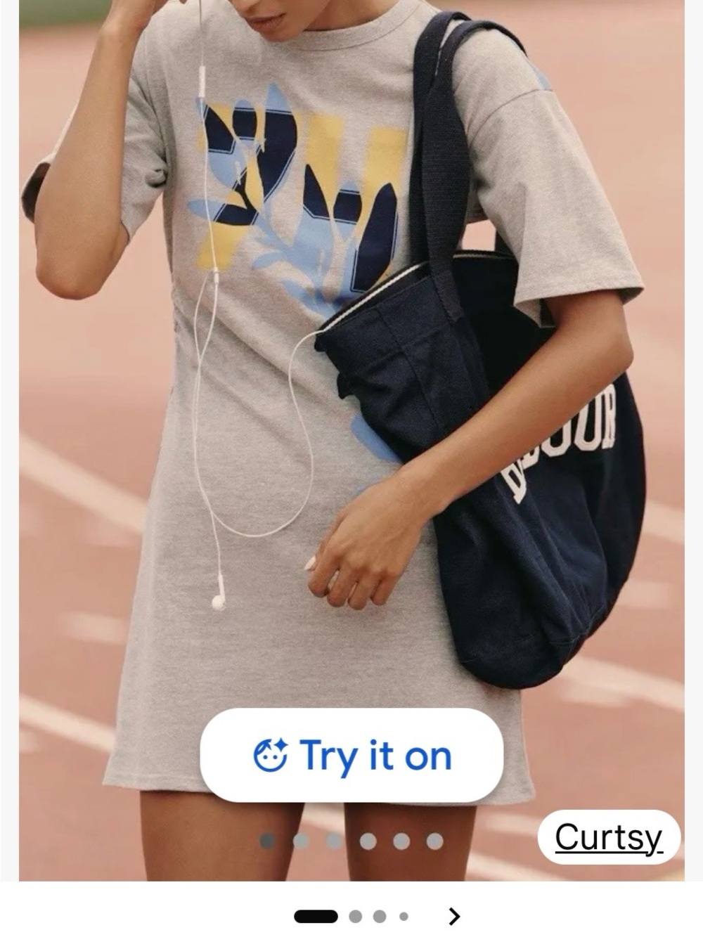 Grey Graphic T-Shirt Dress - Casual Women’s Dress